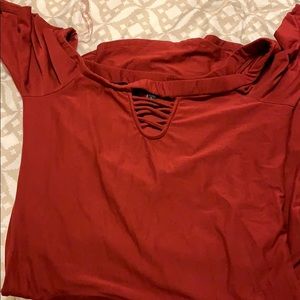 Burgundy forever 21 mini dress